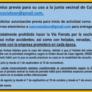 Autorización de usode la Ferrata Flores y lanugas de Arbás