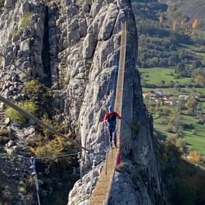 Ferrata Valdetorno 1 puente 100m