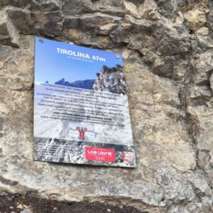 Vía ferrata pancorbo tirolina