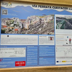 Ferrata Cuestacer Silanes cartel informativo